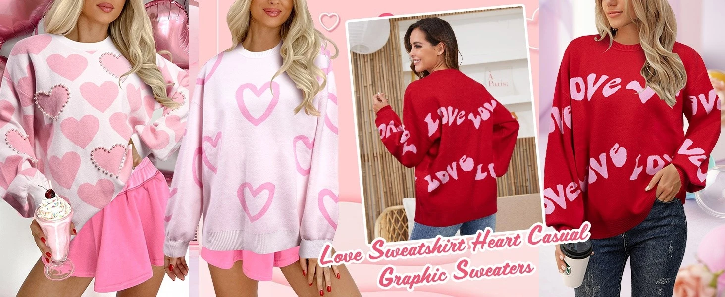 romantic heart knit top