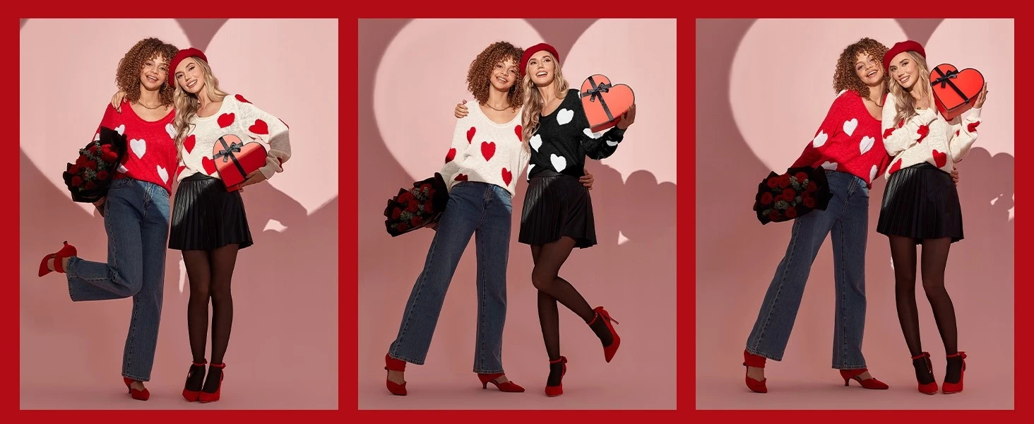 valentine sweaters for ladies