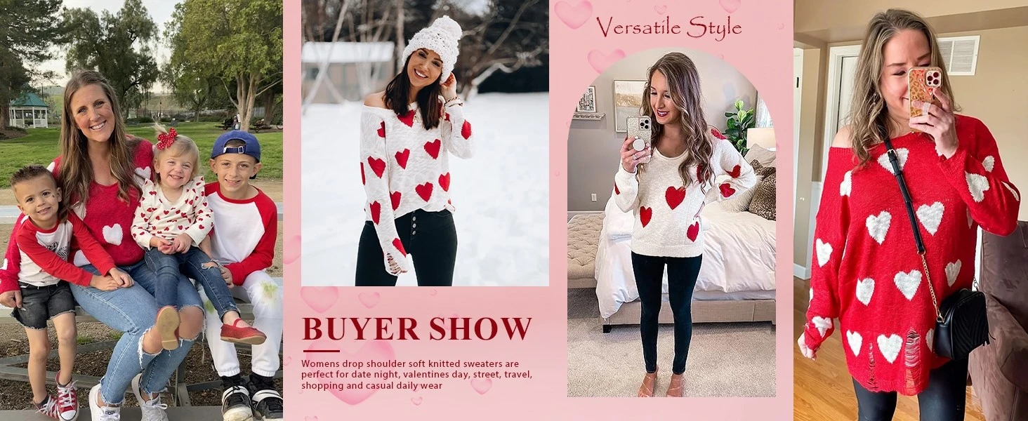 valentine sweaters for ladies