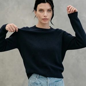 custom black cashmere sweater for women