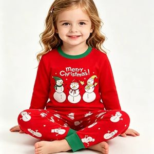 Kids Long Sleeve Pajama Set For Christmas