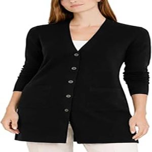 long sleeve cashmere dress​ with front button