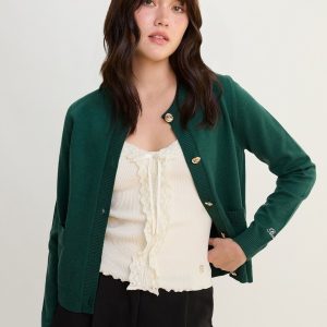 Knit Cardigan - Dark Green